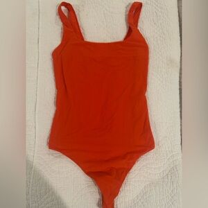 Auden Orange Sleeveless Bodysuit